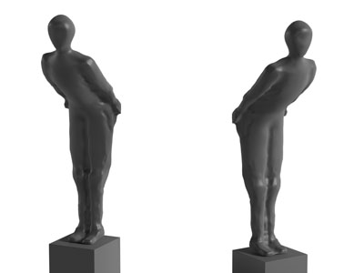 现代迎宾人物雕塑雕刻摆件3d模型 现代迎宾人物雕塑雕刻摆件