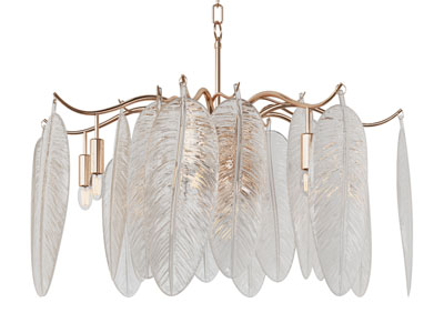 现代轻奢水晶树叶吊灯