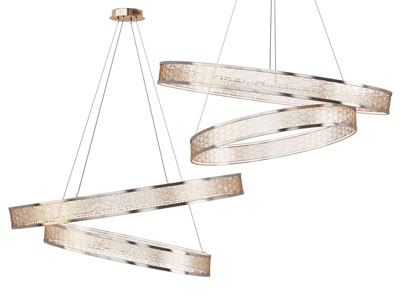 新中式鱼鳞花纹装饰的吊灯