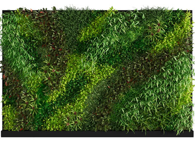 现代植物背景墙