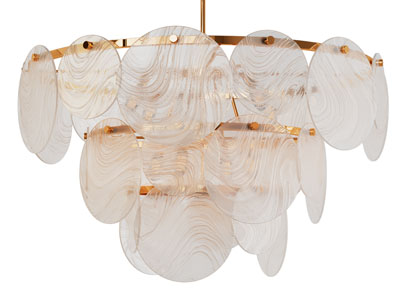 现代轻奢圆片水晶吊灯