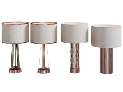 现代柱形灯罩台灯