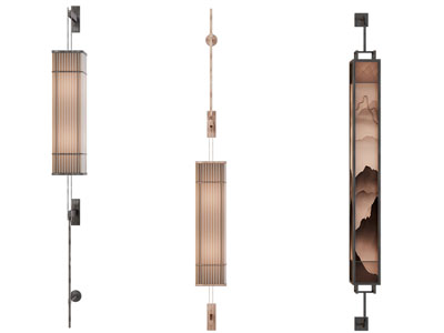 新中式长方形壁灯