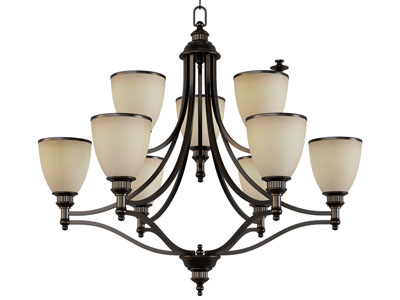 美式多头铁艺吊灯