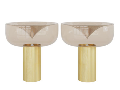 现代玻璃灯罩台灯