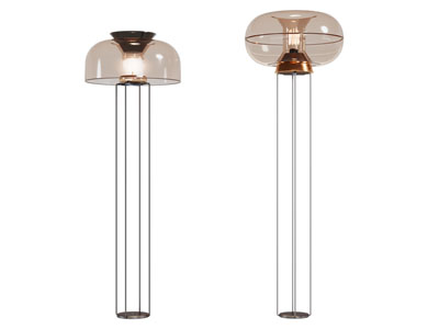 现代玻璃灯罩落地灯