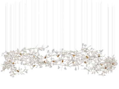 新中式银杏叶垂线吊灯