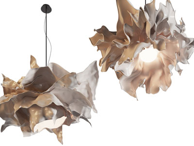 侘寂风花朵造吊灯