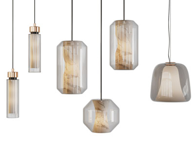 现代玻璃灯罩吊灯