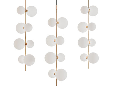 现代金属线条装饰球灯罩吊灯