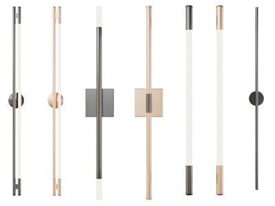 现代金属棒管壁灯