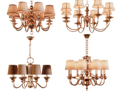 美式铜制灯架吊灯