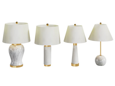 现代大理石纹理灯柱的台灯