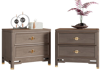 新中式实木床头柜