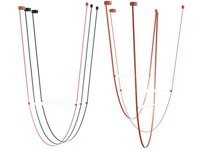 现代U字形皮带装饰灯管的吊灯