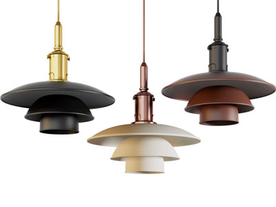 现代三层金属灯罩吊灯