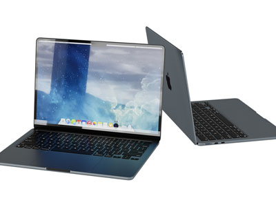 现代笔记本电脑3d模型 现代笔记本电脑