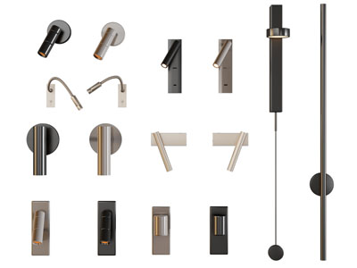 现代可转向筒灯壁灯