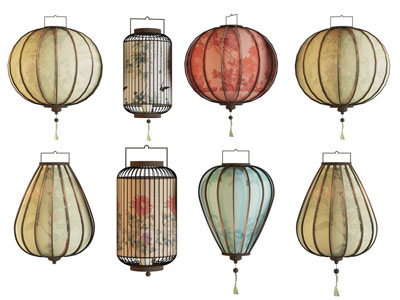 新中式灯笼吊灯 挂件