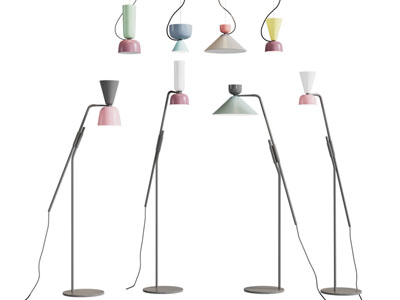 北欧金属灯罩落地灯