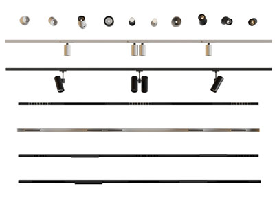 现代筒灯射灯 可转向轨道磁吸灯