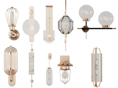 现代玻璃灯罩壁灯