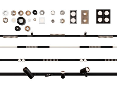 现代筒灯射灯 轨道磁吸灯 格栅灯