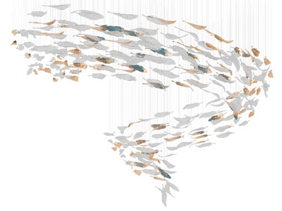 新中式羽毛吊坠垂线吊灯