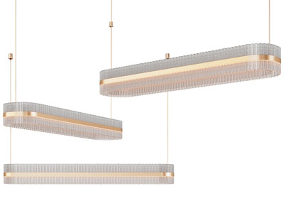 现代椭圆形水晶吊灯