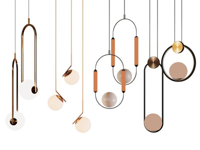 现代轻奢垂线吊灯 床头吊灯