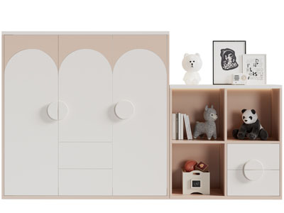 现代儿童衣柜、装饰柜