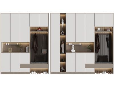 北欧衣柜3d模型 北欧衣柜