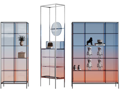 现代玻璃装饰柜