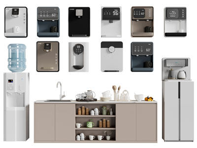 现代直饮机、饮水机、茶吧机家用电器3d模型 现代直饮机、饮水机、茶吧机家用电器