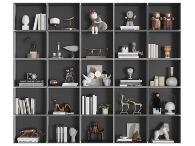 现代开放式装饰柜