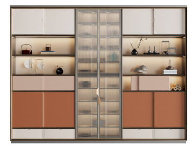 新中式装饰柜、书柜