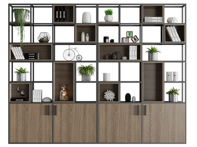 现代上部镂空装饰柜