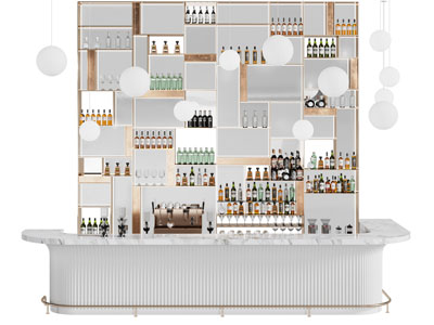 现代轻奢酒吧吧台