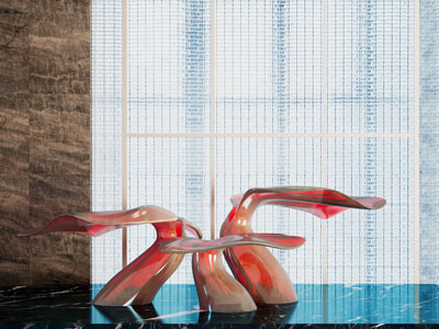 现代大堂创意工艺品摆件装饰3d模型 现代大堂创意工艺品摆件装饰