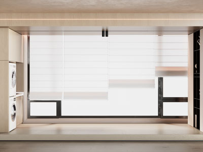 现代阳台百叶窗帘、拉帘、卷帘