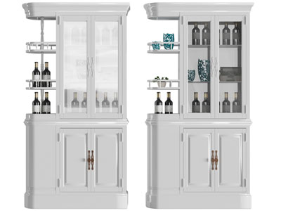 简欧玄关酒柜隔断