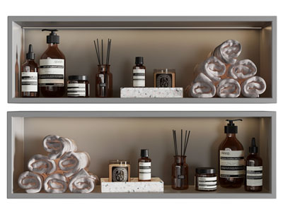 现代洗浴用品收纳架