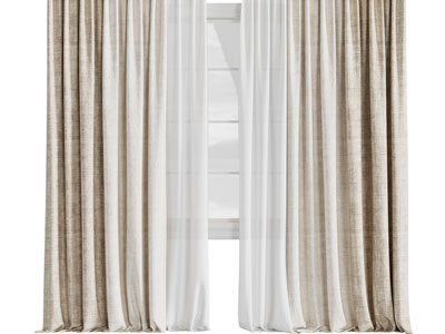 现代布艺窗帘窗纱