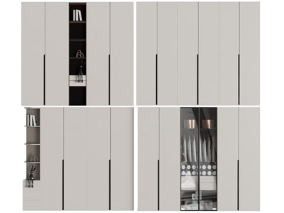 现代衣柜3d模型 现代衣柜