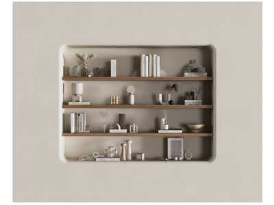 侘寂风墙面装饰柜