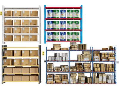 现代仓库货架、仓管物流收纳架