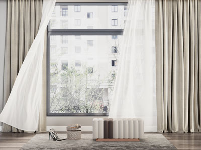 现代窗帘窗纱