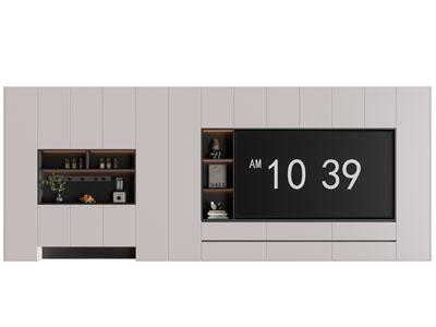 现代电视背景墙、酒柜组合3d模型 现代电视背景墙、酒柜组合