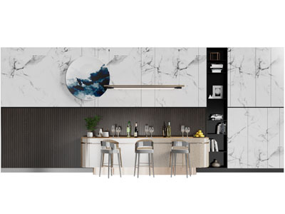 现代背景墙、吧台3d模型 现代背景墙、吧台