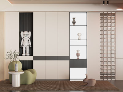 现代玄关隔断柜